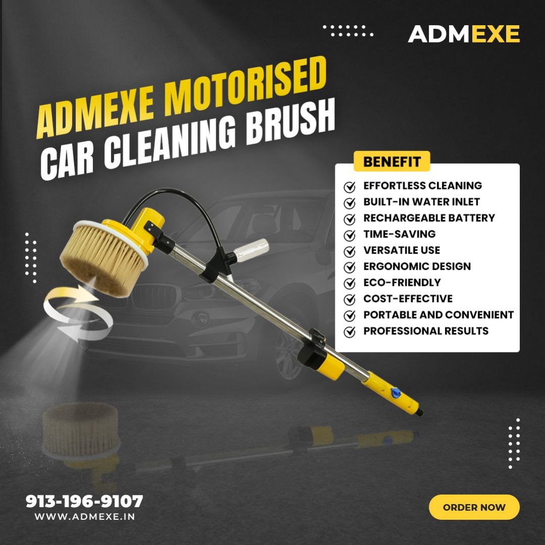 Admexe Motorised Car Cleaning Brush with soft bristles